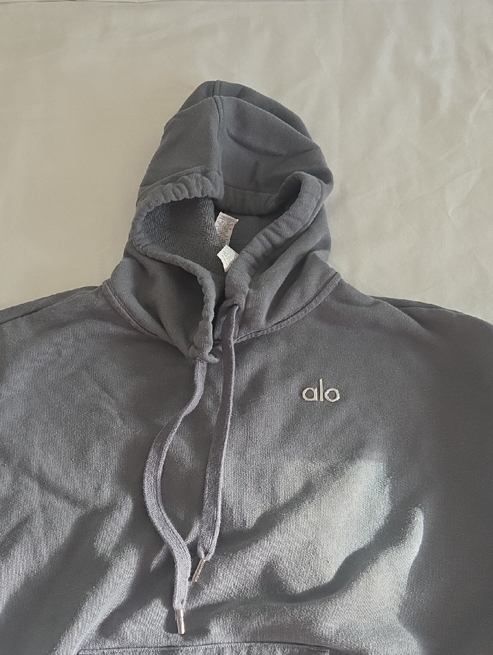ALO Yoga  Steel Gray Pullover Hoodie